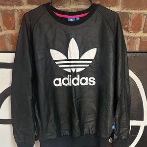 Adidas Black Pullover with White Trefoil